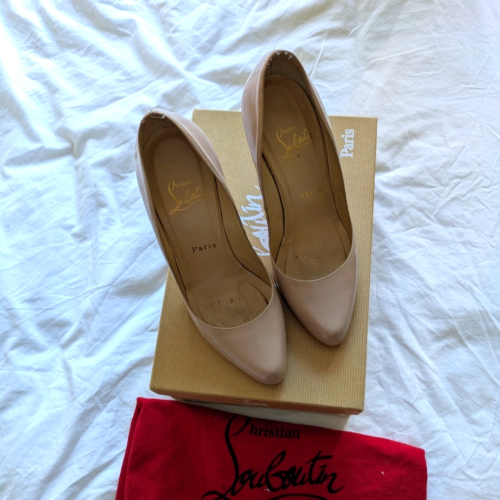 Nude Color Christian Louboutin Heels, Size 6